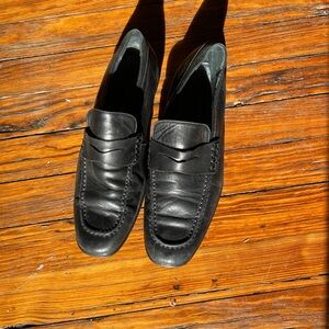 Joseph Abboud Classic Black Leather Loafers